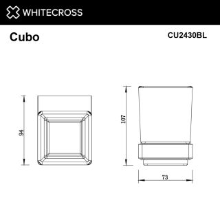 Стакан подвесной WHITECROSS Cubo CU2430NIB брашированный никель